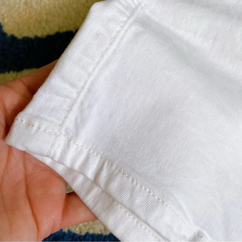 🐚 MISS BON WHITE COTTON HIGH WAIST JEAN SHORTS!